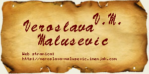 Veroslava Malušević vizit kartica